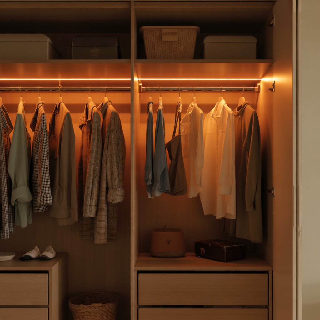 Ultra Thin Motion Sensor Cabinet Light — USB Rechargeable, No Wiring (20cm / 40cm / 50cm). Keep it clean.