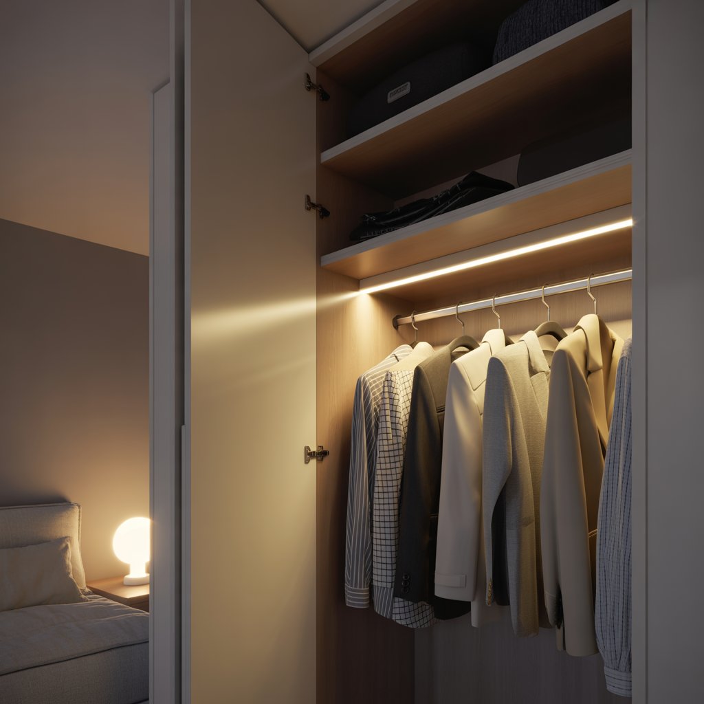 Ultra Thin Motion Sensor Cabinet Light — USB Rechargeable, No Wiring (20cm / 40cm / 50cm). Keep it clean.